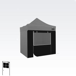 Oldalfal a sátorhoz ajtóval  5 év jótállás Méret: 2m sátorhoz 2x2m, Szín: Fekete