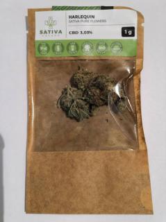 CBD kender virágok Harlequin 1g SATIVA POLAND