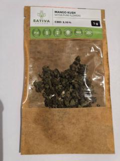 CBD kender virágok Mango Kush 1g SATIVA POLAND