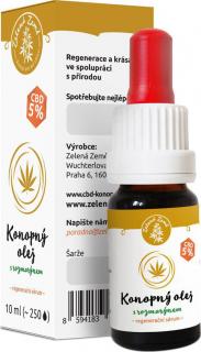 CBD kenderolaj rozmaringgal 10ml Zelená Země