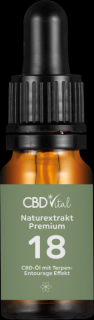 CBD természetes kenderolaj premium 5400mg 18% 30ml CBD Vital