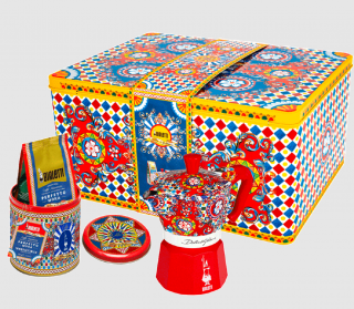 Bialetti Dolce Gabbana Limited Edition Moka Pot 3 csésze és Moka Coffee Dark Pack