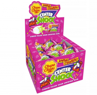 Chupa Chups Center Shock Jumping Strawberry általában 100 db 400g-os karton