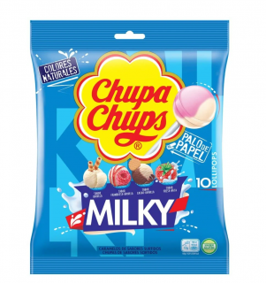Chupa Chups nyalóka Sour Milky zacskó 120g