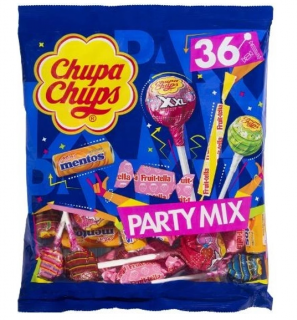 Chupa Chups Party Mix nyalóka és vegyes karamell gyümölcsízzel 36 db 400g