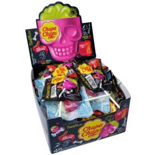 Chupa Chups Skull Lollipop Skull Strawberry Lime karton 45 x 15 g