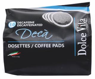 Coffee PODS Senseo Decaffeinato koffeinmentes Dolce Vita 18 darab