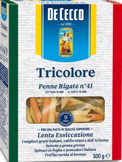 DE CECCO Penne Rigate TRICOLORE 500 g