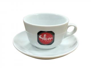 Ezüst Caffe Cappuccino csésze csészealjjal 150 ml