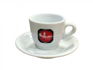 Ezüst Caffe Espresso csésze csészealjjal 60ml