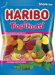 Haribo Tropifrutti zselés cukorka gyümölcsízzel 100g