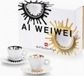Illy Ai Weiwei porcelán cappuccino csésze csészealjakkal 2 x 160 ml