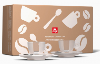 ILLY Iperespresso Experience Kit 2 csésze készlet csészealjjal és kanalakkal