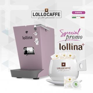 Kávéfőző Lollina New Plus ESE Pods Purple + 40 ESEa XXL bögre