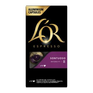 L´OR Espresso Sontuoso 10 alumínium kapszula, amely kompatibilis Nespresso® kávéfőzővel*