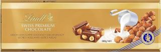 Lindt Gold Bar Premium mogyorós svájci tejcsokoládé mogyoróval 300g