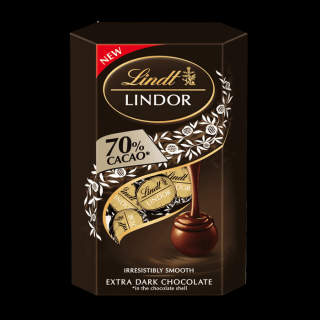 Lindt Lindor Extra Dark 70% Chocolate étcsokis praliné 200 g