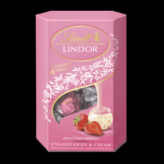 Lindt Lindor Strawberries and Cream epres csoki praliné 200 g