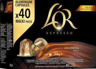 LOR Espresso Colombia Andes alumínium kapszula Nespresso®-hoz 40 db