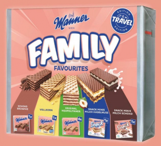 Manner családi kedvenc ostya krémes mogyorós töltelékkel 8x75g 600G