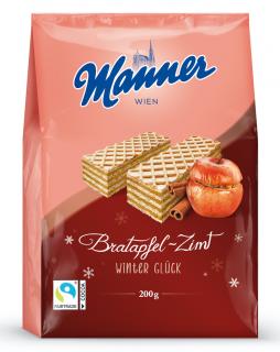 Manner ropogós ostya Winterwaffel Bratapfel Zimt 185g