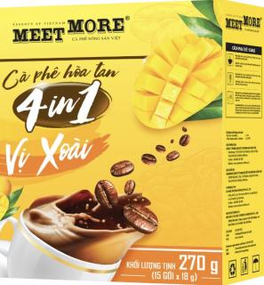 Meet More 4 az 1-ben instant ízesített mangó kávé 270 g