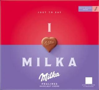 Milka I Love Milka Mogyorós csokis doboz, mogyorós töltelék 110 g