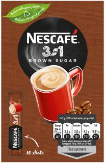 Nescafé 3 in 1 Brown Sugar instant kávé 10 x 16,5 g