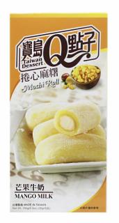 Qmochi tekercs japán süti tejmangó ízzel 150g