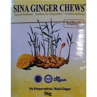 Sina Ginger Mango rágós gyömbéres cukorka 56 g