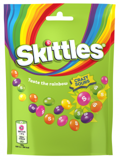 Skittles Crazy sours savanyú rágócukorka 152g