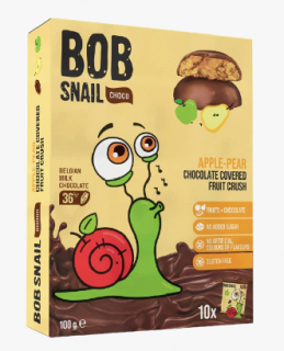 Snail Bob Gyümölcscsemege tejcsokis almában és körtében 100 g