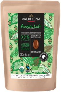 Valrhona Andoa Lait Pur Pérou 39% tejcsokoládé 250 g