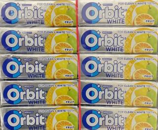 Wrigley's Orbit fehér gyümölcs cukormentes rágógumi 30 db x 14g kartondoboz