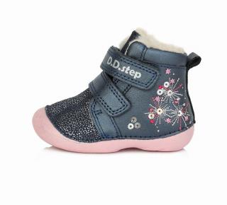 D.D.step kék-rózsaszín első lépés lány téli cipő