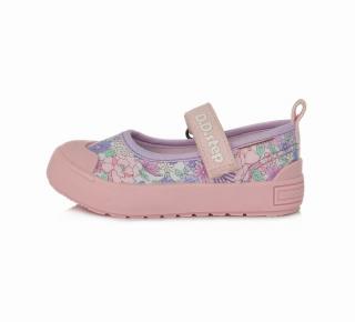 D.D.step rózsaszín-lila virágos lány vászoncipő