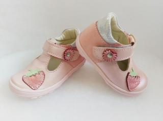 Linea lány nyitott cipő rózsaszín epres