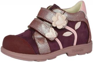 Szamos bordó virágos szupinált lány cipő