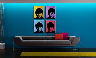 Kézzel festett vászonképek POP Art BEATLES  bea6  (POP ART)