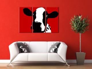 Kézzel festett vászonképek POP Art Cow  cow  (POP ART képek)