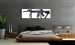 Kézzel festett vászonképek POP Art M-1  m16a4  (pop art M-16)