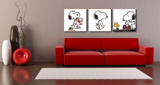 Kézzel festett vászonképek POP Art SNOOPY  snoopy  (pop art)