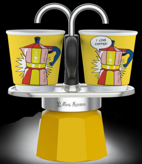 Bialetti Mini Express kotyogós kávéfőző szett Lichtenstein - 2 adagos