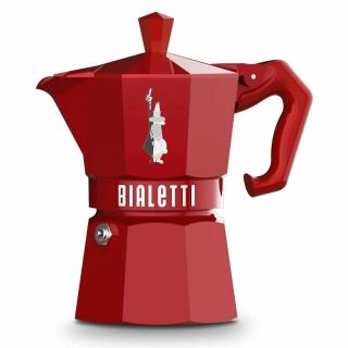 Bialetti Moka Exclusive Piros kotyogós kávéfőző - 3 adagos