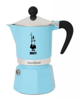 Bialetti Rainbow kotyogós kávéfőző Világoskék - 3 adagos