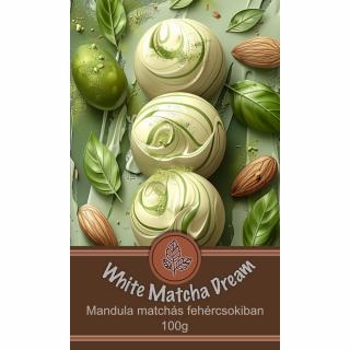 White Matcha Dream - Matchás fehércsokiba mártott mandula 100g