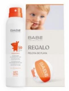 BABÉ gyermek fényvédő Wet Skin spray SPF50+ 200 ml + labda