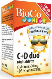 BioCo JUNIOR C+D duo rágótabletta 100 db