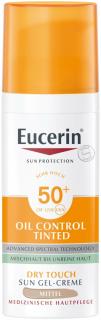 EUCERIN Sun Oil Control színezett napozó krém-gél arcra medium FF50+ 50 ml