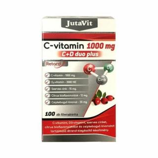 JutaVit C-vitamin 1000 mg C+D duo plus tabletta 100 db